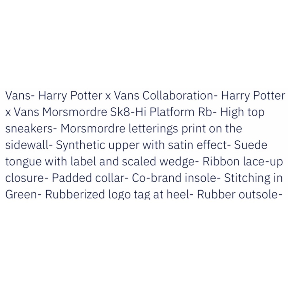 LAST! NWT Harry Potter Vans SK8 Platform Green - Picture 8 of 8